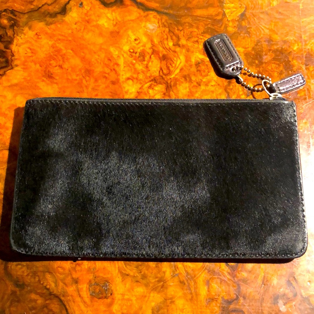 Coach Calf Hair Flat Pouch 7x4 inch